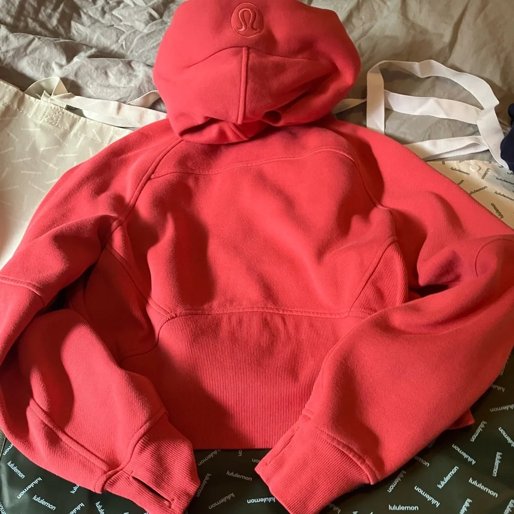 EUC Lululemon Scuba Oversized Full-Zip Hoodie, XS/S, Desert Red - Picture 6 of 8